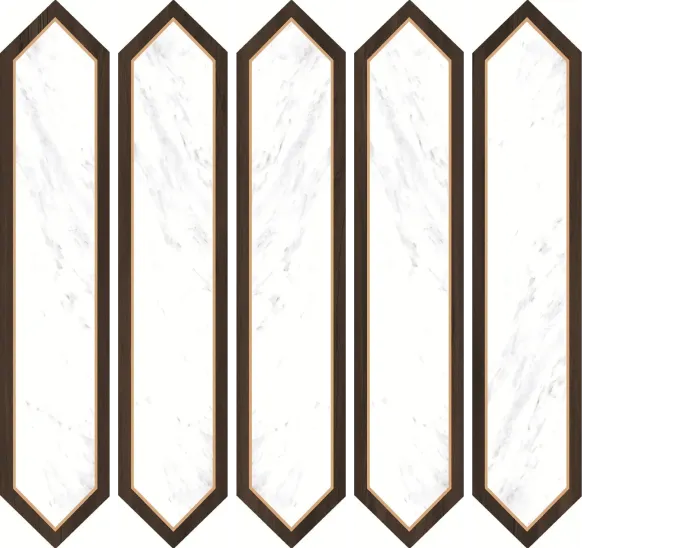 Diamante - D Wood + White Marble Decor