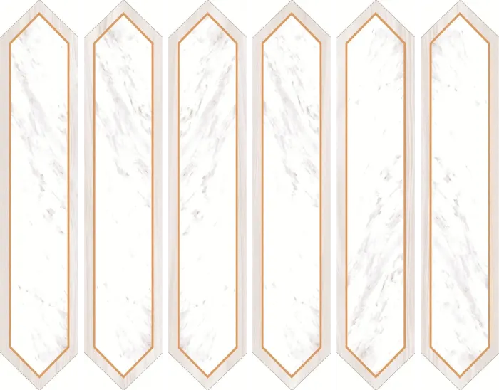 Diamante - D Wood + White Marble Decor