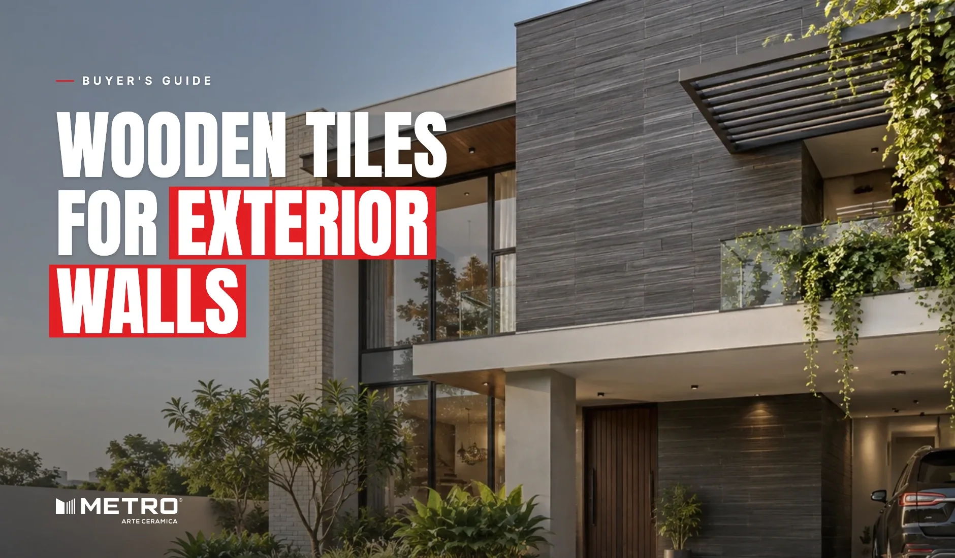 Wooden Tiles for Exterior Walls: a room floored with Metro wood-look tiles