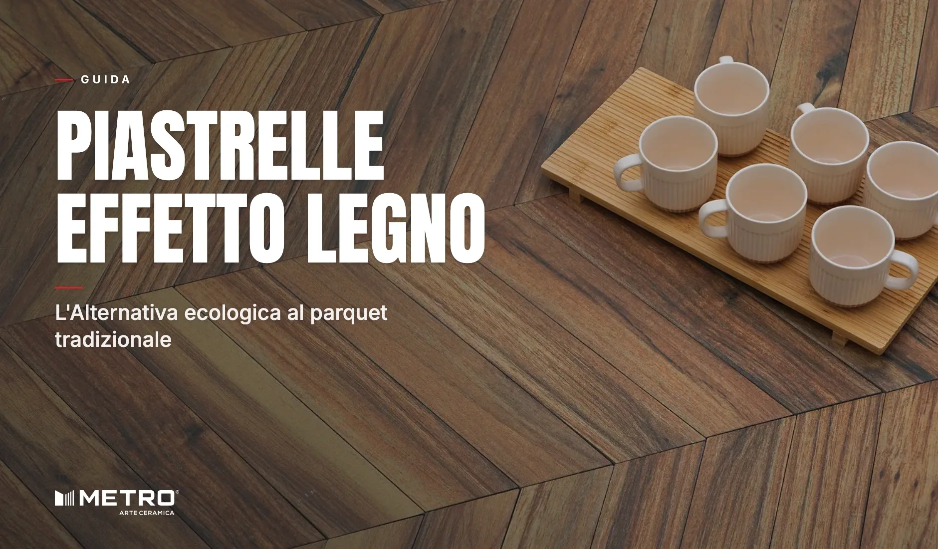 Piastrelle Effetto Legno: Metro Madera Teak chevron wood-look tiles