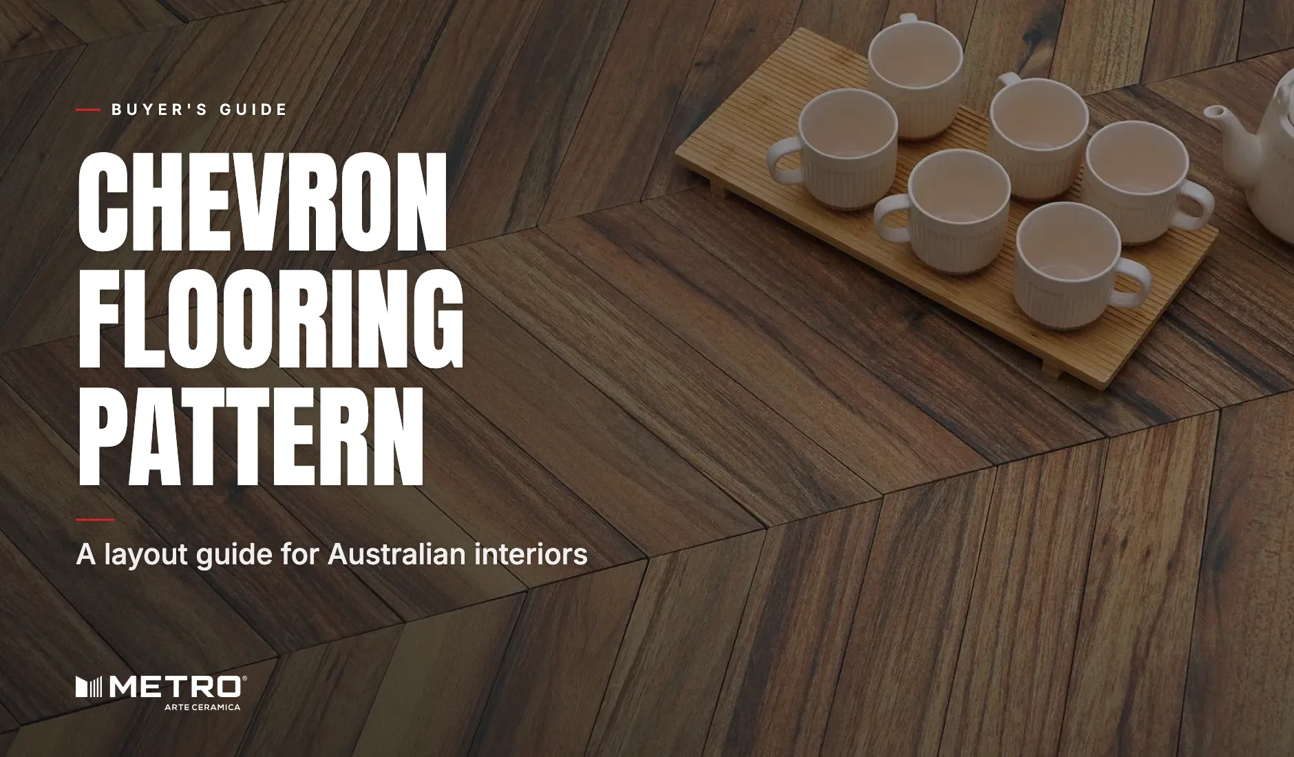 Chevron flooring pattern in timber look ceramic tiles installed in an Australian living room