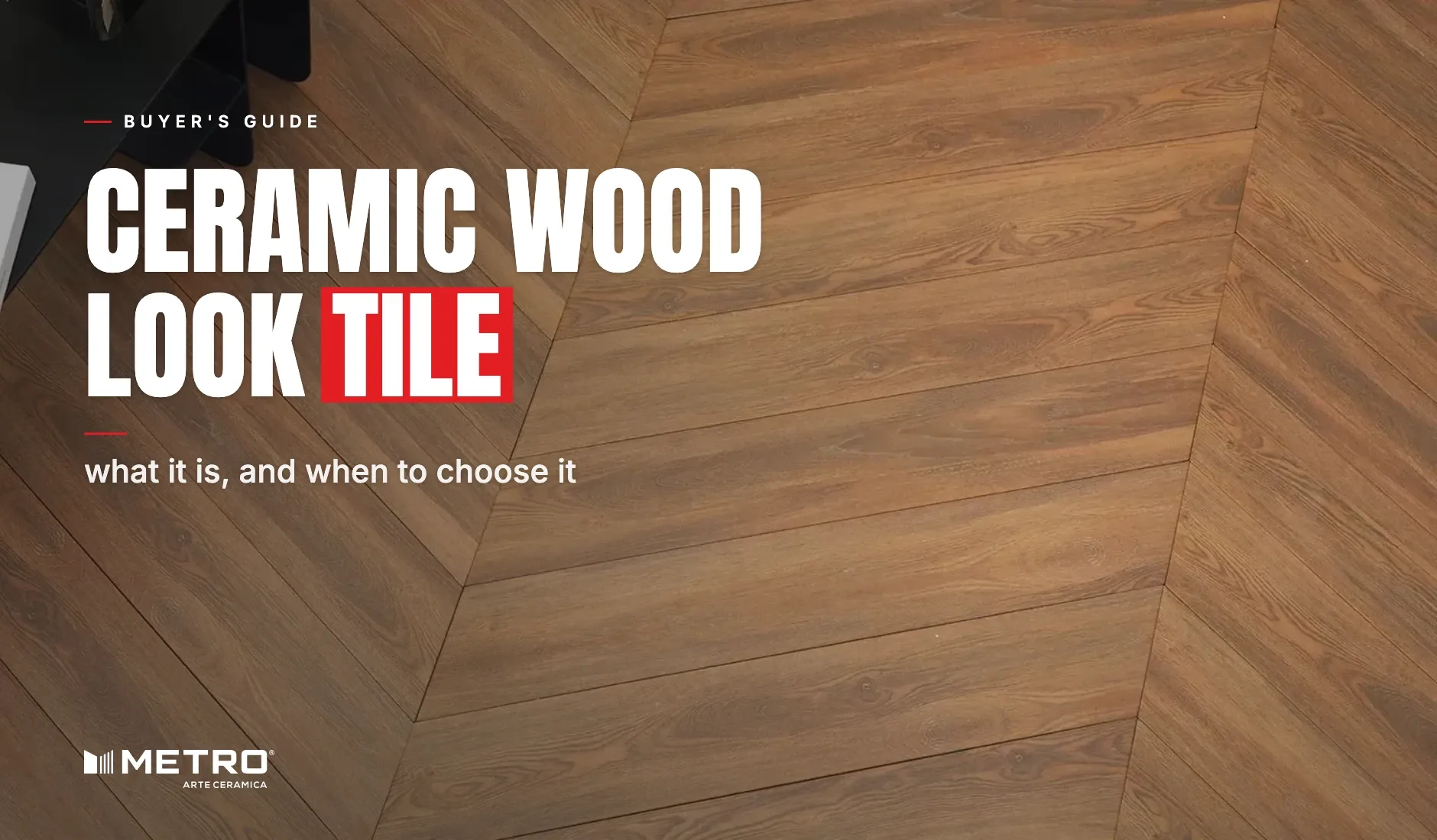 Ceramic wood look tile: a room floored with Metro wood-look tiles