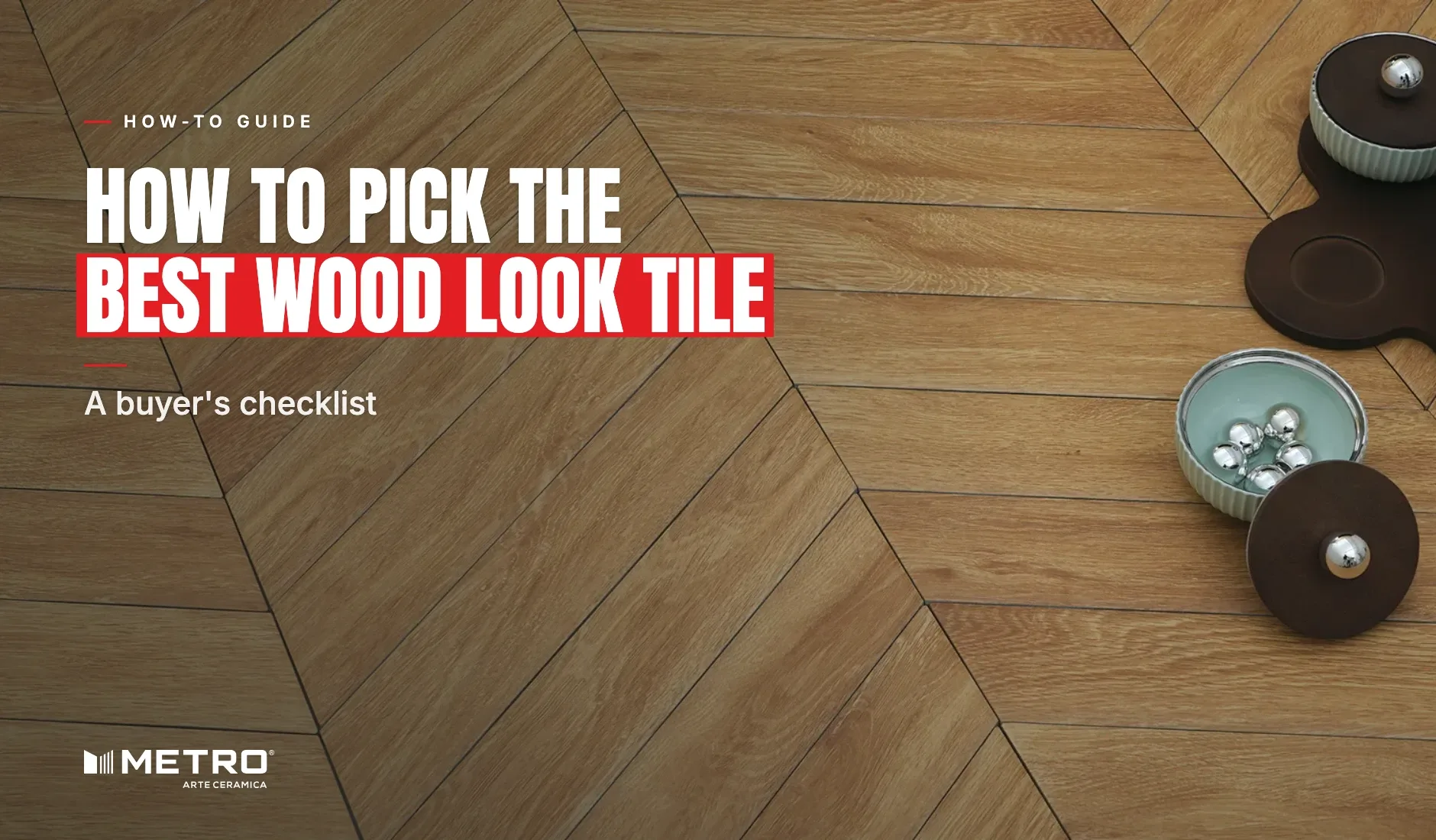 How to pick the best wood look tile: Metro Oaklore Beige chevron wood-look tiles