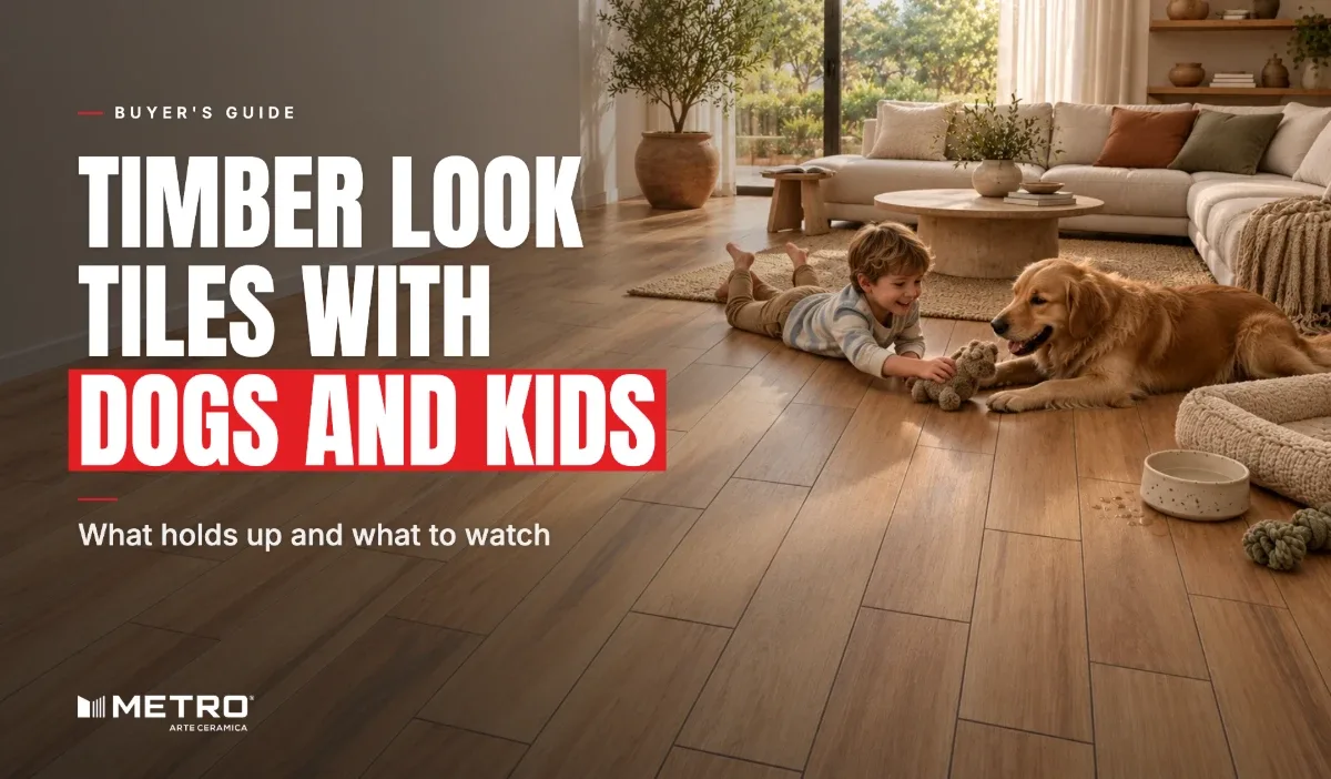 Timber look tiles for homes with dogs: what holds up