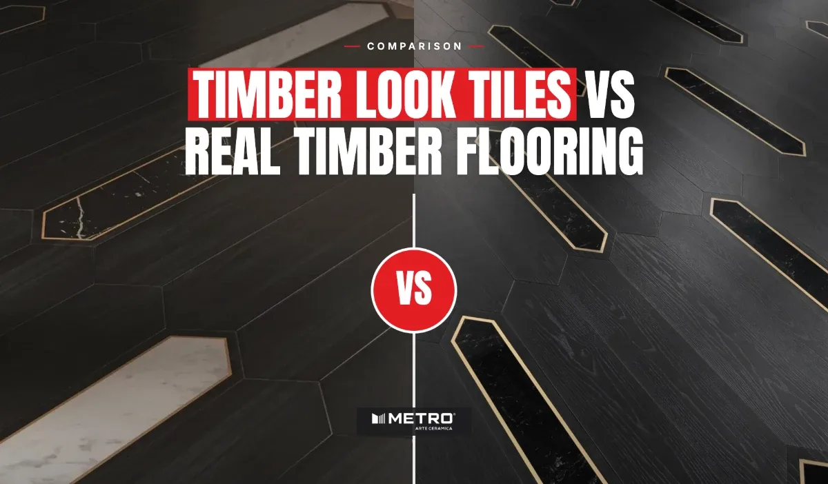 Timber Look Tiles vs Real Timber Flooring: a room floored with Metro wood-look tiles
